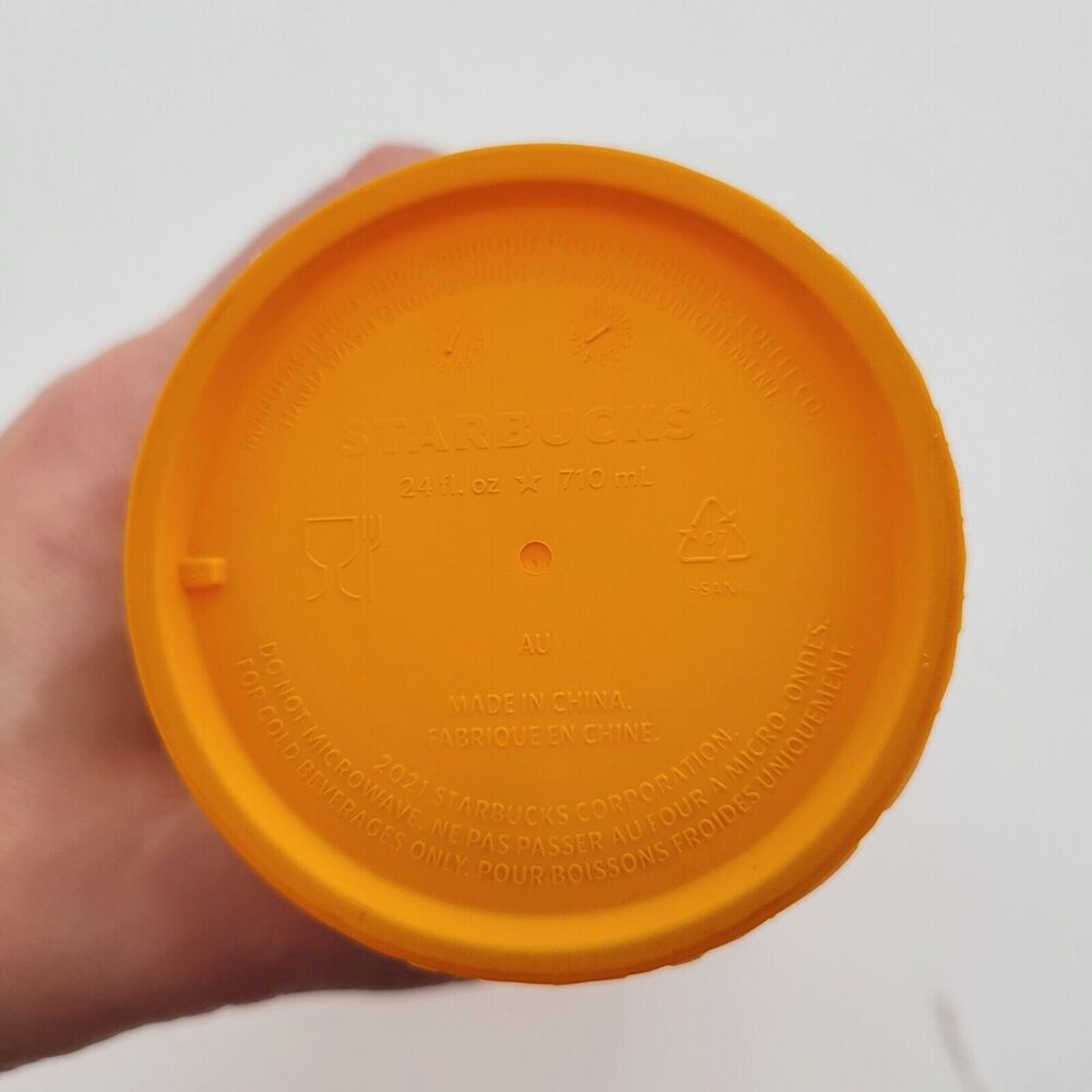 Starbucks 2022 Summer Orange MANGO OMBRE Jeweled Venti Cold Cup Tumbler 24oz - Picture 4 of 6